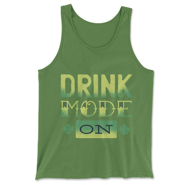 Drink Mode On Men/Unisex Tank in Leaf color